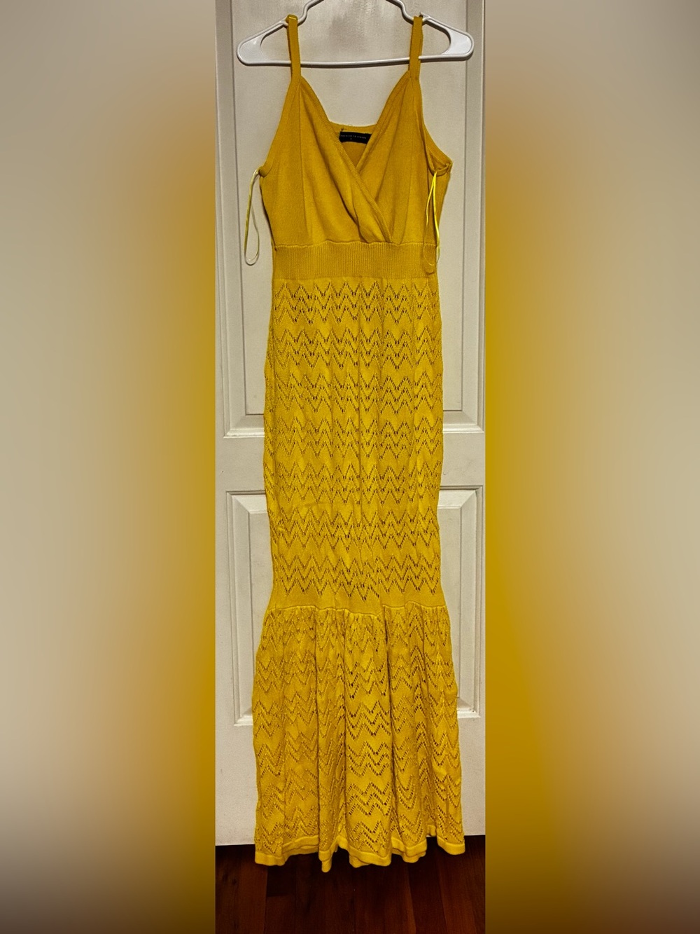 Fashion to Figure Yellow Crochet Midi Dress - Picture 6 of 11